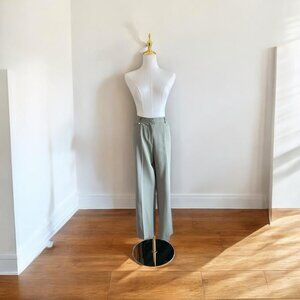 VTG Gallant High-Waisted Olive Green Womens Pants Pleated Front Size 32 READ